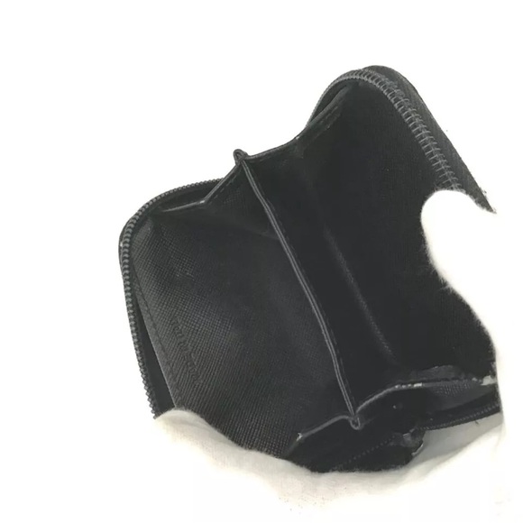 AUTH Prada Zip Card Coin Wallet Black Nylon - Picture 3 of 5